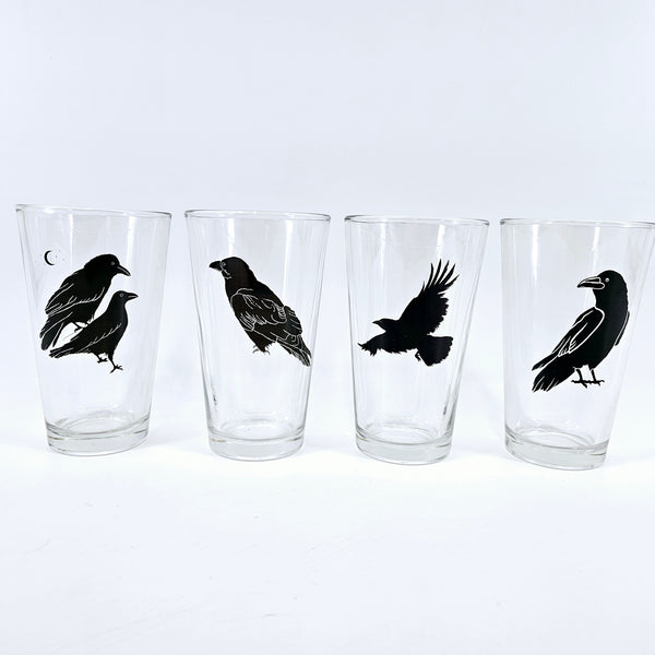 "All The Ravens" Pint Glass Boxed 4 Pack Set