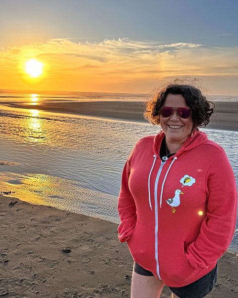 Octo's Tacos Zipped Hoodie - Unisex Heathered Red