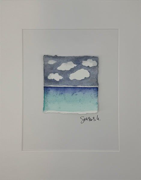 Winter Waters 11 x 14  - Original Watercolor Paintings By Seasons Kaz Sparks
