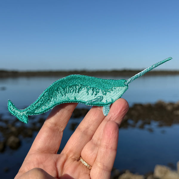 Narwhal Whale Iron-On-Patch