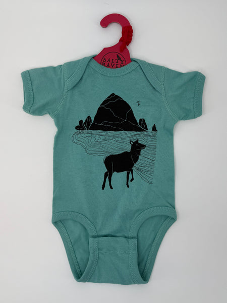 Elk Haystack Love Saltwater Infant Baby One Piece