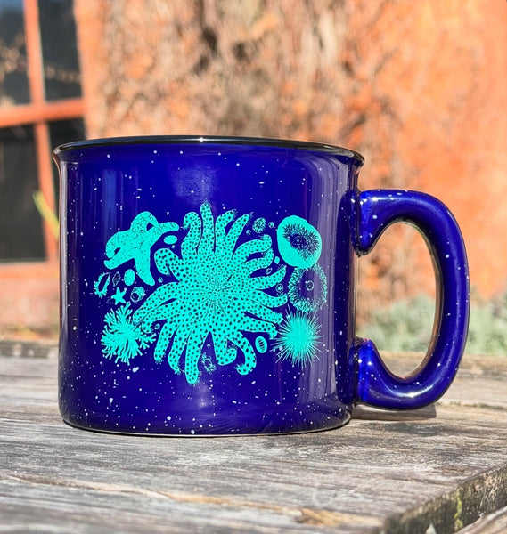 Tide Pool Treasures Cobalt 15oz Ceramic Campfire Mug