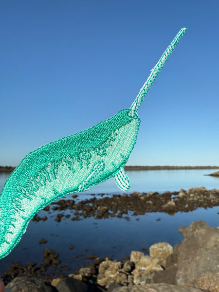 Narwhal Whale Iron-On-Patch