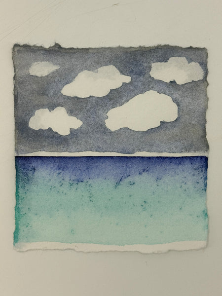 Winter Waters 11 x 14  - Original Watercolor Paintings By Seasons Kaz Sparks