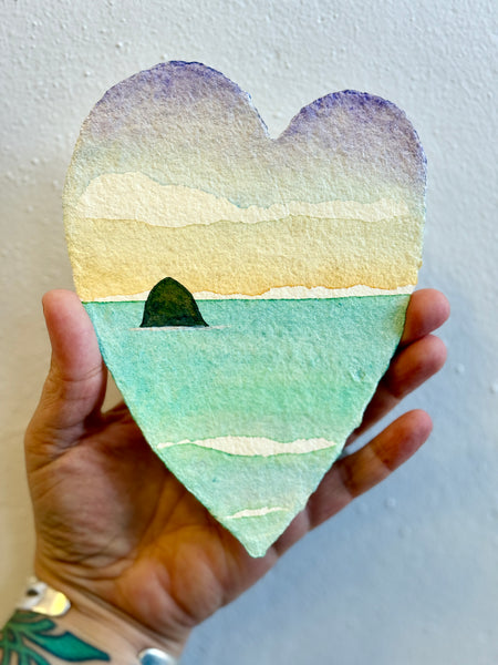 Oregon Coast Dreaming 11 x 14  - Original Watercolor Paintings By Seasons Kaz Sparks