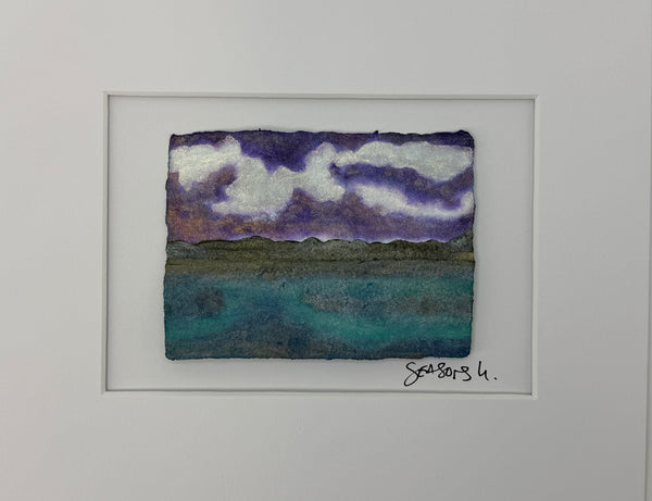 Magic Night River 8x10  - Original Watercolor Paintings By Seasons Kaz Sparks