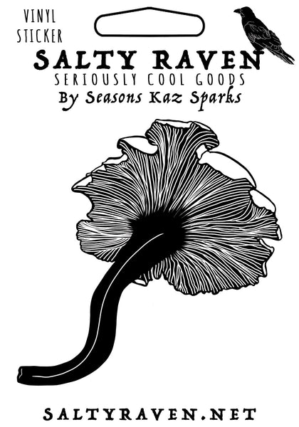 Chanterelle Mushroom HVS Vinyl Peel Away Sticker