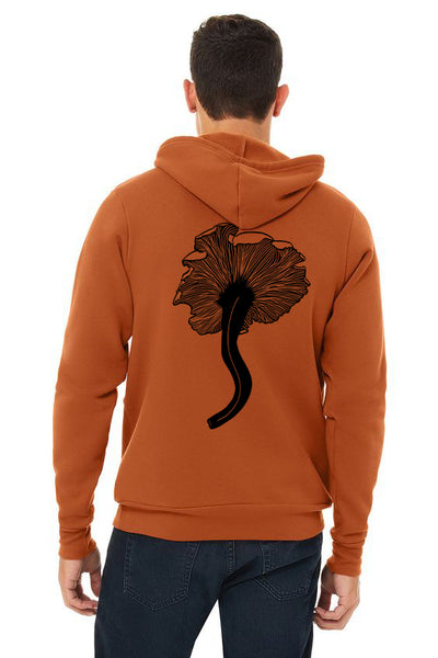 Chanterelle Mushroom Ultra Soft Sponge Fleece Pullover Hoodie Autumn
