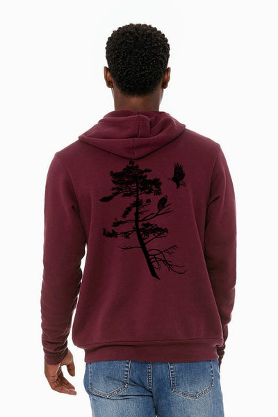 Coastal Eagles -  Pullover Sponge Fleece Hoodie Maroon