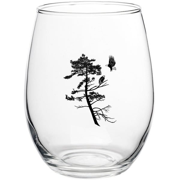 Coastal Eagles Stemless Wine Glass Single Boxed & Sets