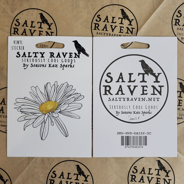 Daisy Flower HVS Vinyl Peel Away Sticker