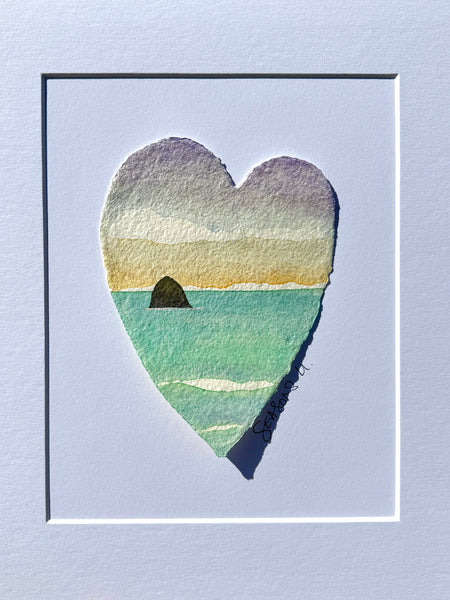 Oregon Coast Dreaming 11 x 14  - Original Watercolor Paintings By Seasons Kaz Sparks