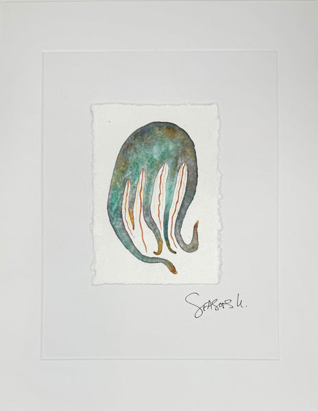 Esmeralda 11x14  - Original Watercolor Paintings By Seasons Kaz Sparks