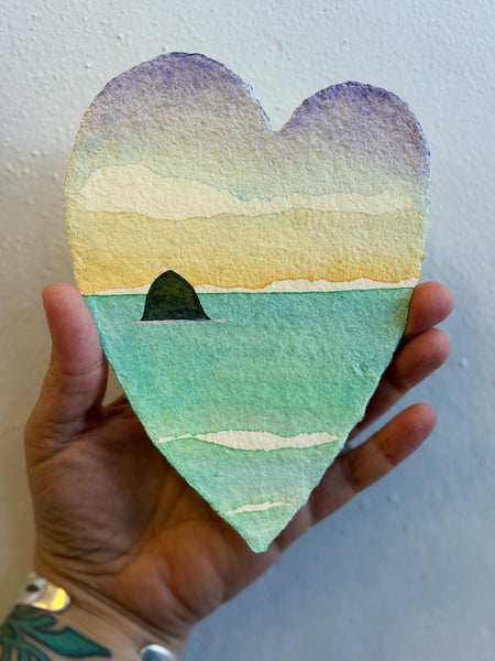 Oregon Coast Dreaming 11 x 14  - Original Watercolor Paintings By Seasons Kaz Sparks