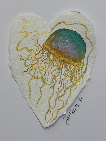 Jasmine Jelly  11x14  - Original Watercolor Paintings By Seasons Kaz Sparks