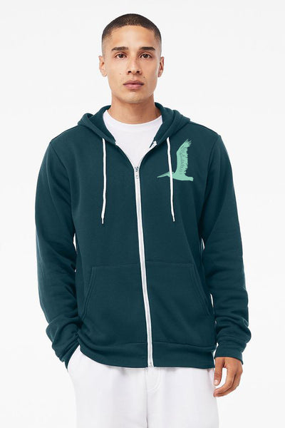 Gateway to the Sea A Ultra Soft  Zip Up Hoodie Atlantic