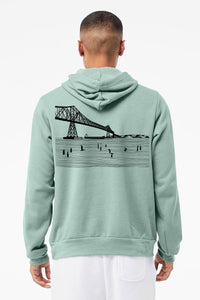 Gateway to the Sea Pullover Hoodie Dusty Blue