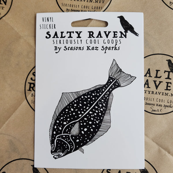Halibut Fish HVS Vinyl Peel Away Sticker
