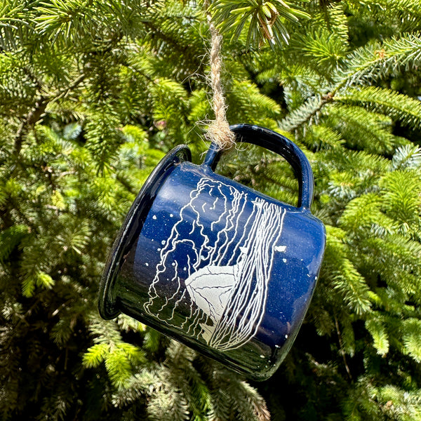 Haystack - Mini Enamel Campfire Espresso Mugs or Ornaments 3oz