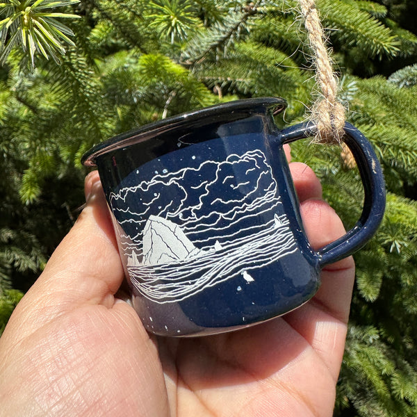 Haystack - Mini Enamel Campfire Espresso Mugs or Ornaments 3oz