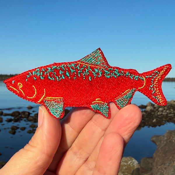 Salmon Iron-On-Patch