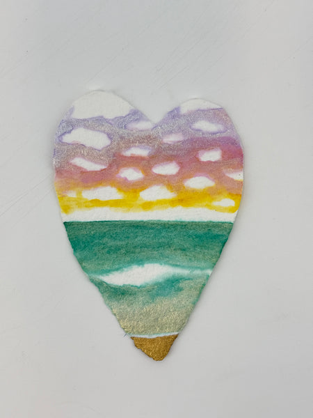 Pastel skies 8x10  - Original Watercolor Paintings By Seasons Kaz Sparks