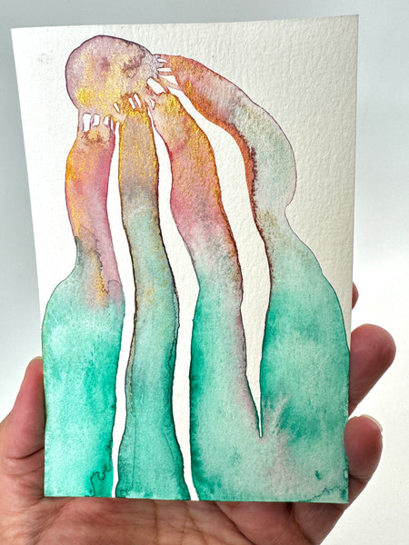 Jasper Jelly  8x10  - Original Watercolor Paintings By Seasons Kaz Sparks