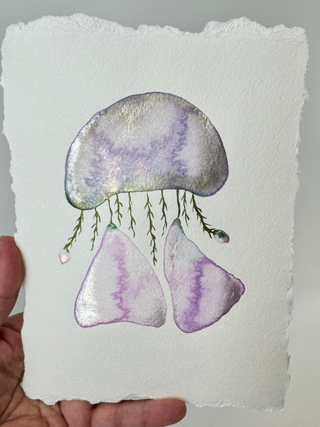 Fern Jelly 11x14  - Original Watercolor Paintings By Seasons Kaz Sparks