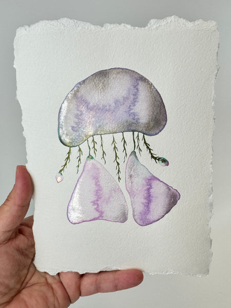 Fern Jelly 11x14  - Original Watercolor Paintings By Seasons Kaz Sparks