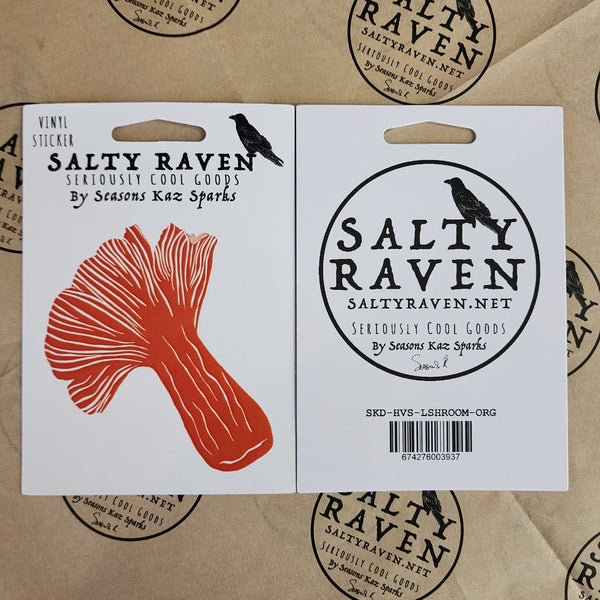 Lobster Mushroom HVS Vinyl Peel Away Sticker