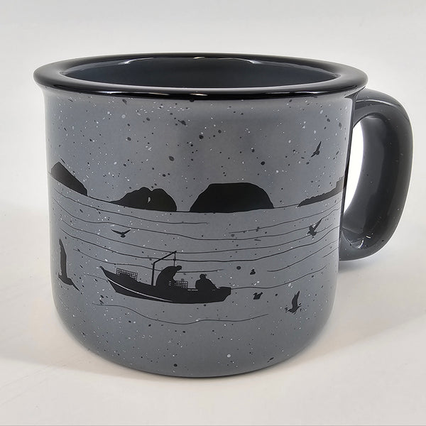 Bay Bounty Grey 15oz Ceramic Campfire Mug