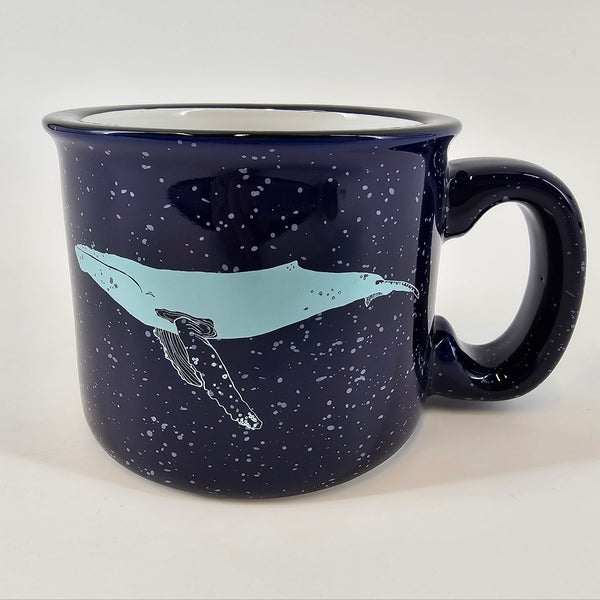 Humpback Whale Cobalt Blue 15oz Ceramic Campfire Mug