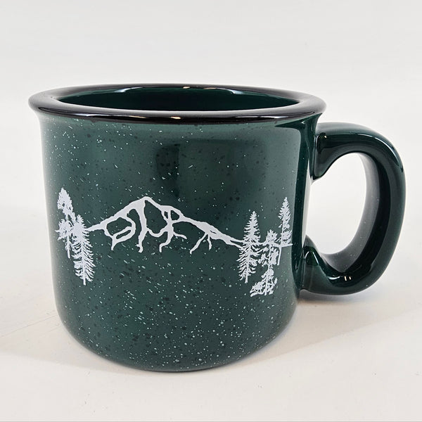 Mountain Forest Forest Green 15oz Ceramic Campfire Mug
