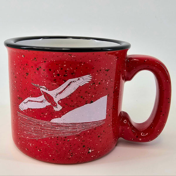 Pelicanza Beach Red 15oz Ceramic Campfire Mug