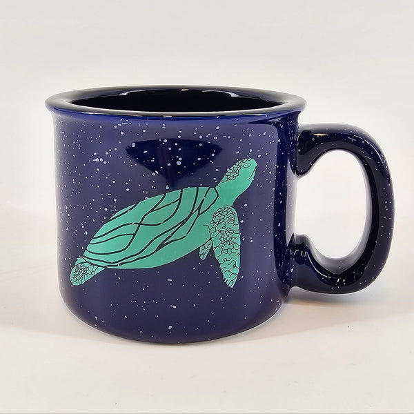 Sea Turtle Cobalt Blue 15oz Ceramic Campfire Mug