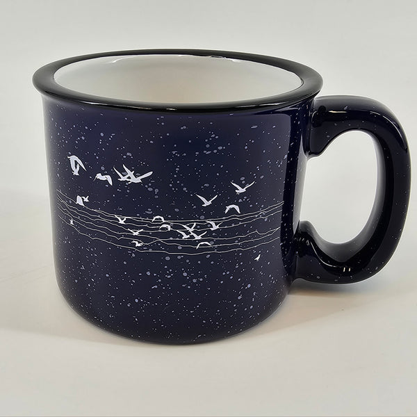 Seagull Beach Cobalt Blue 15oz Ceramic Campfire Mug