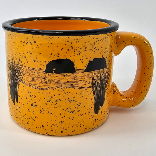 Twin Rocks Yellow 15oz Ceramic Campfire Mug