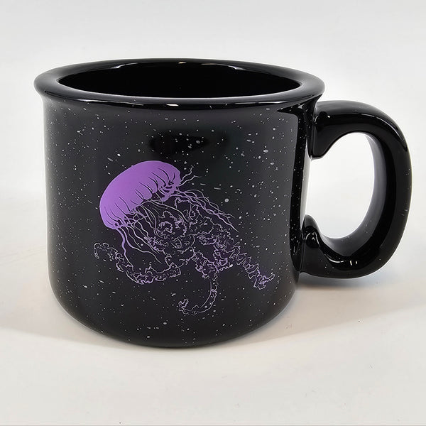 Vogue Jellyfish Black 15oz Ceramic Campfire Mug