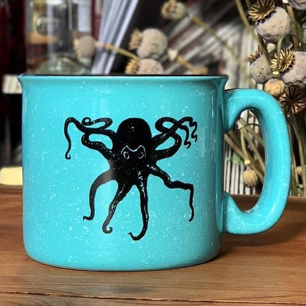 Octopus Kraken Aqua 15oz Ceramic Campfire Mug