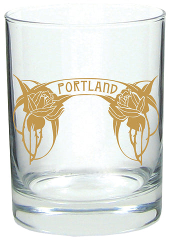 Portland Roses Rocks Glass