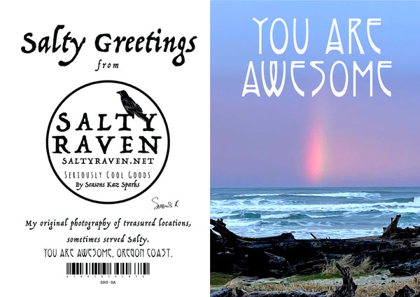 Rainbow "You are Awesome" Blank Greeting Card
