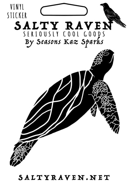 Sea Turtle HVS Vinyl Peel Away Sticker
