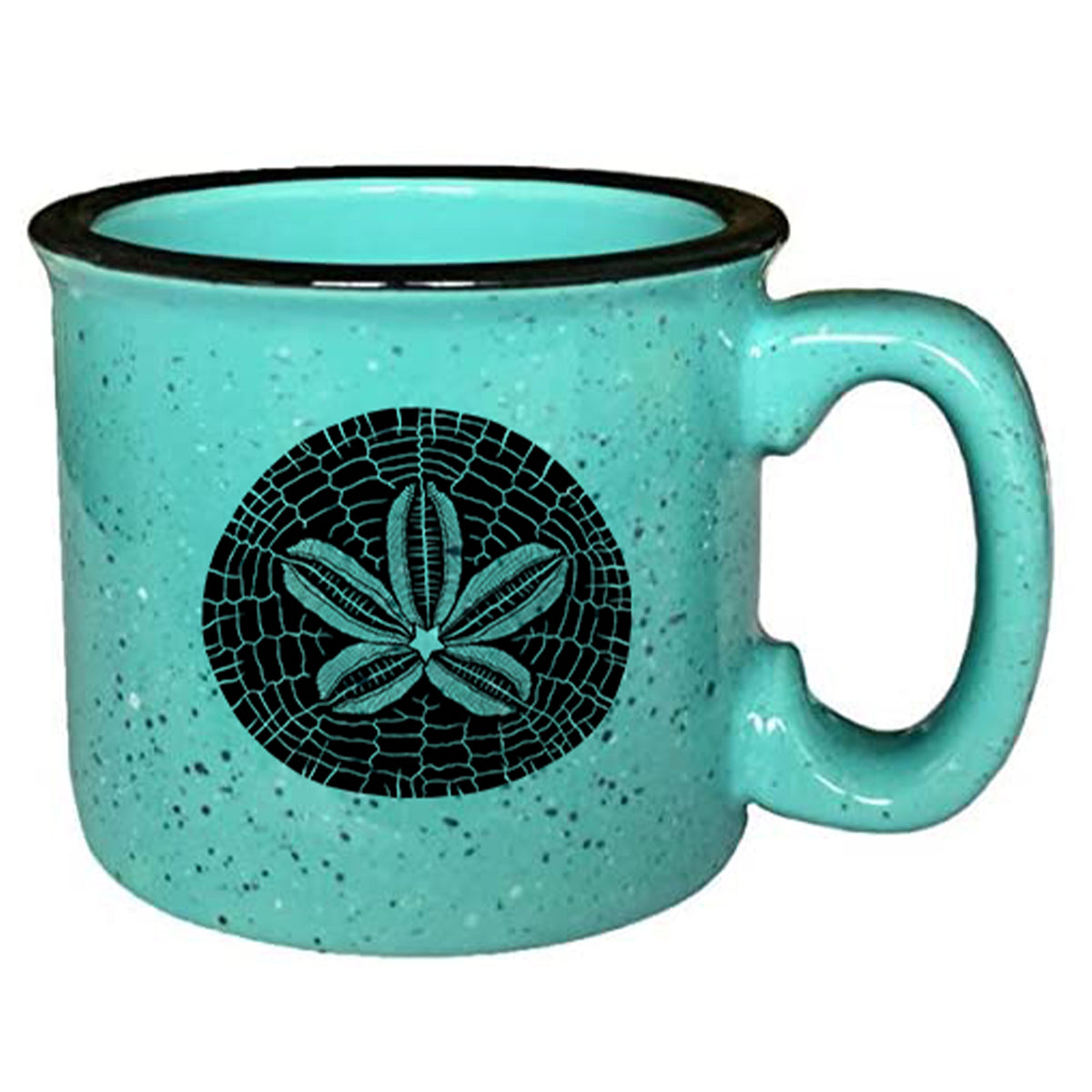 Sand Dollar Aqua 15oz Ceramic Campfire Mug – Salty Raven