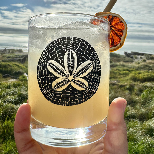 Sand Dollar Lowball Rocks Glass