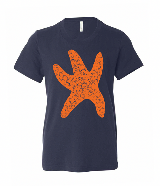 Sea Star Starfish T-Shirt - Youth Navy