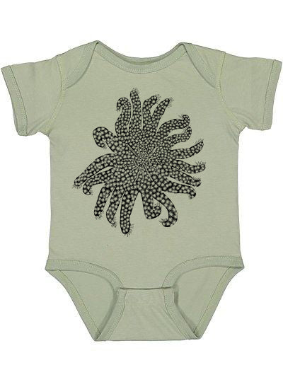 Sunflower Sea Star Tide Pool Treasures Infant Baby One piece Infant Bodysuit Sage