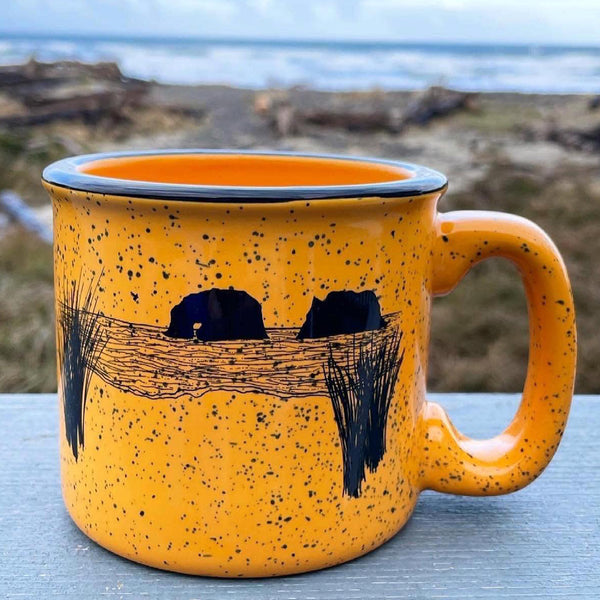 Twin Rocks Yellow 15oz Ceramic Campfire Mug