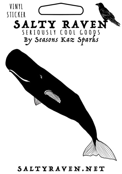 Sperm Whale HVS Vinyl Peel Away Sticker