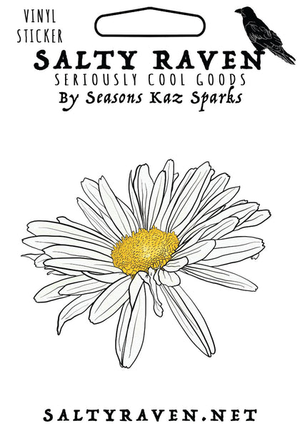 Daisy Flower HVS Vinyl Peel Away Sticker