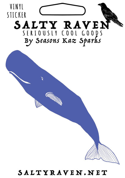 Sperm Whale HVS Vinyl Peel Away Sticker